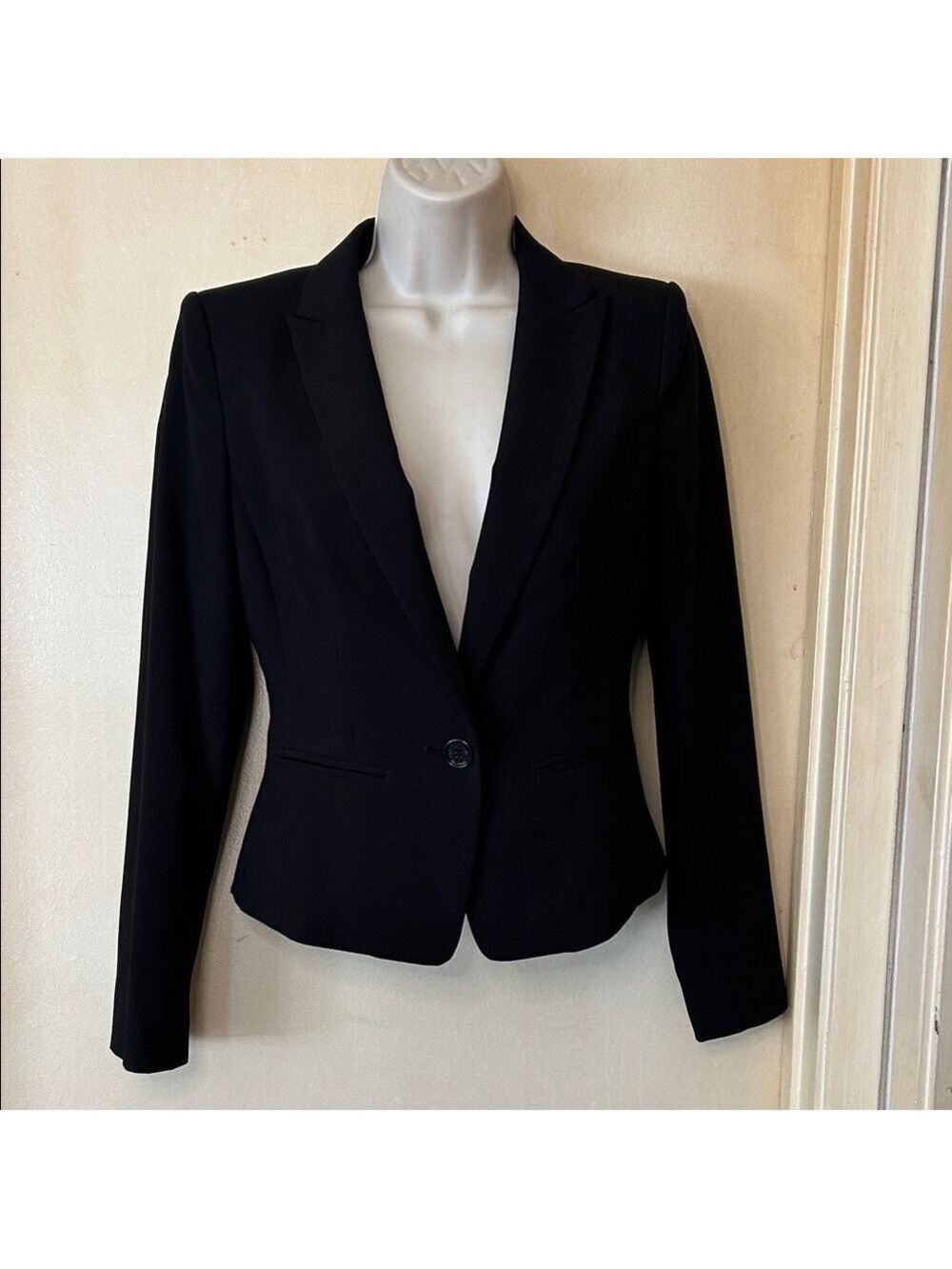 A/X Armani Exchange Classic Black Blazer with Zebra Lining size 0